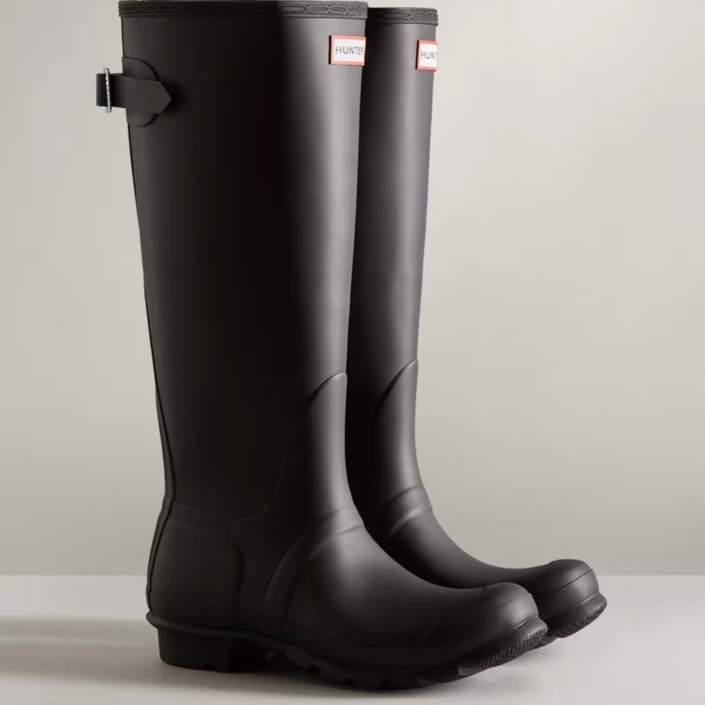 Hunter Matte Black Tall Rain Boots